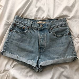 Levi’s denim high-waisted shorts